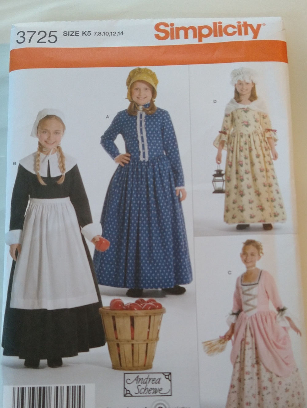 Kids' Colonial Dress Pattern – Size 7-14